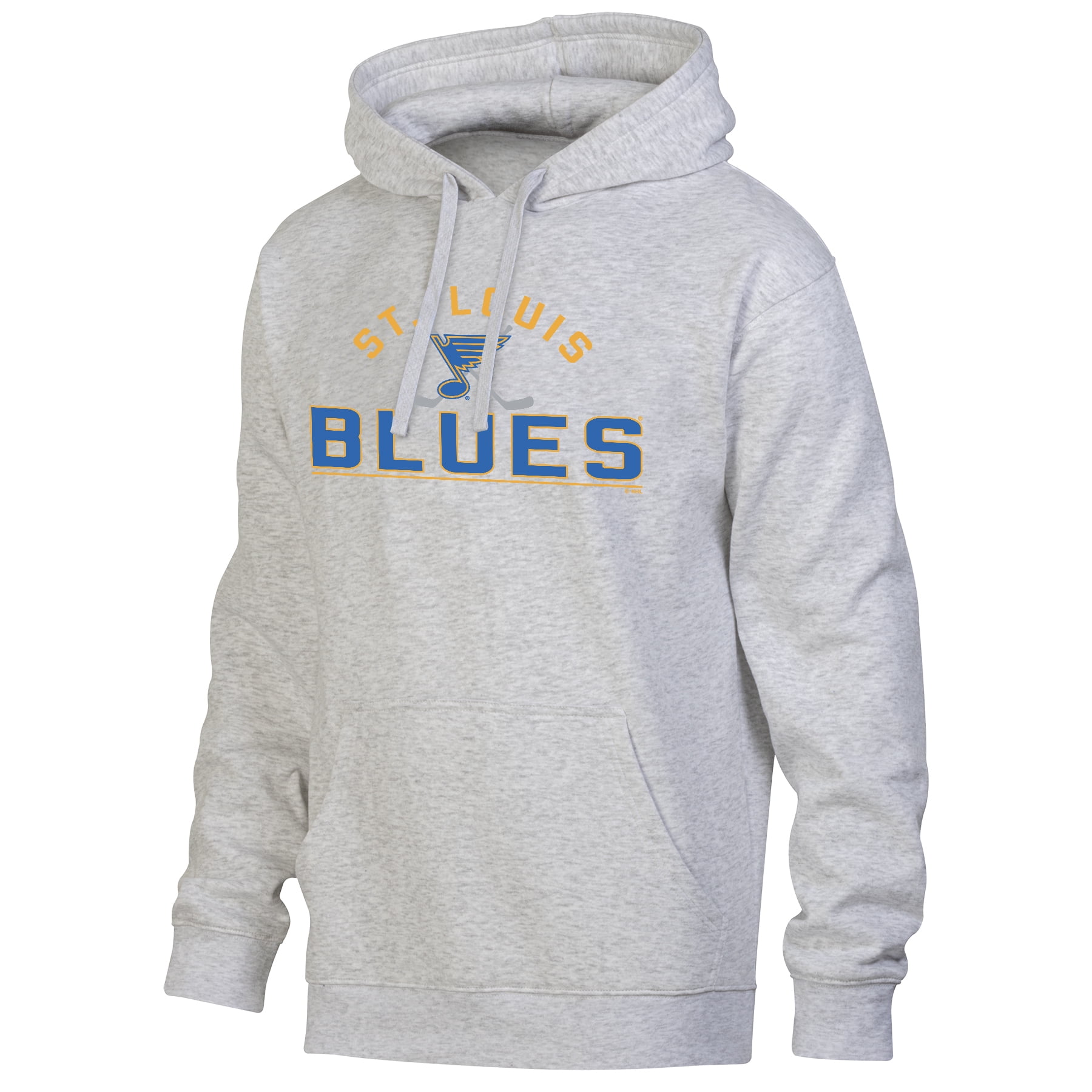 NHL St. Louis Blues Men's Ash Arch Logo Fleece Hood