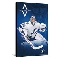 NHL Tampa Bay Lightning - Andrei Vasilevskiy 19 Canvas Wall Poster, 14.725" x 22.375"