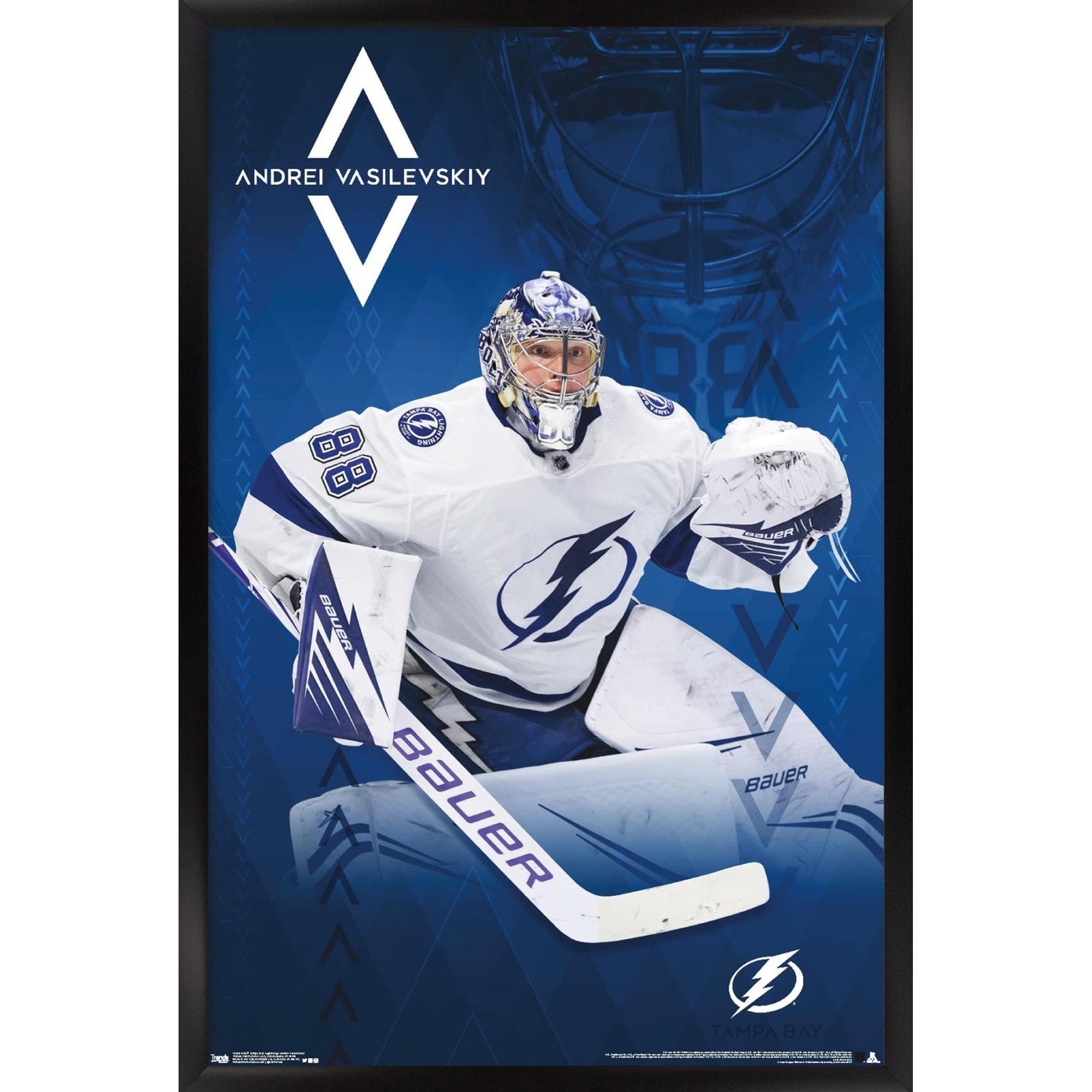 NHL Tampa Bay Lightning - Andrei Vasilevskiy 19 Wall Poster, 22.375" x 34" Framed