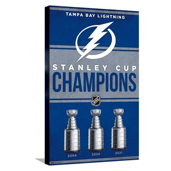NHL Tampa Bay Lightning - Champions 23 Canvas Wall Poster, 14.725" x 22.375"