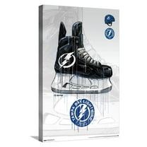 NHL Tampa Bay Lightning - Drip Skate 21 Canvas Wall Poster, 14.725" x 22.375"