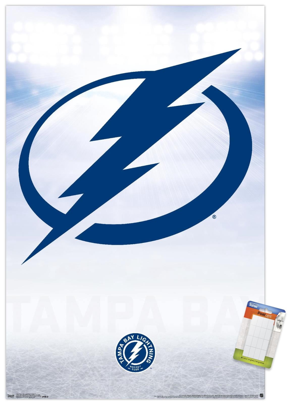 NHL Tampa Bay Lightning - Logo 17 14.72 in x 22.37 in Posters, by Trends International