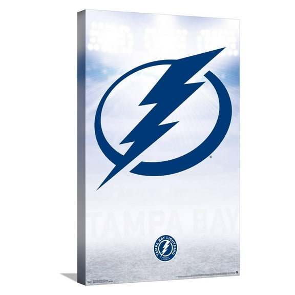 NHL Tampa Bay Lightning - Logo 17 Canvas Wall Poster, 14.725" x 22.375"