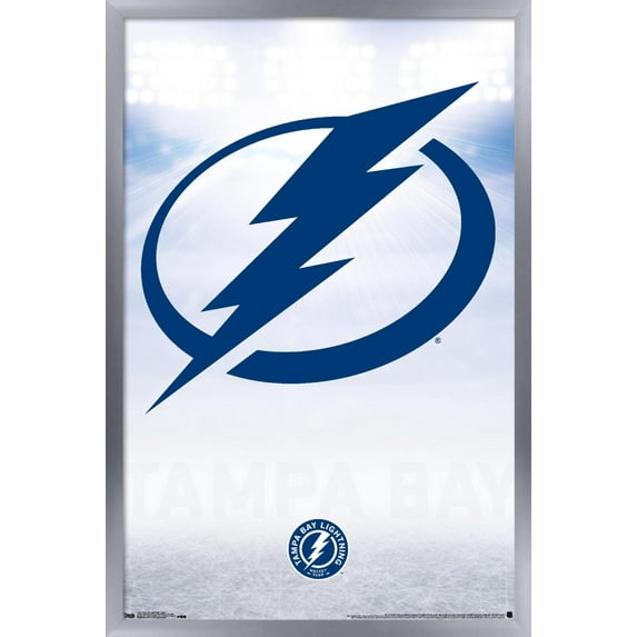 NHL Tampa Bay Lightning - Logo 17 Wall Poster, 14.725" x 22.375", Framed