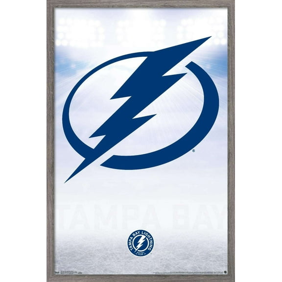 NHL Tampa Bay Lightning - Logo 17 Wall Poster, 14.725" x 22.375", Framed