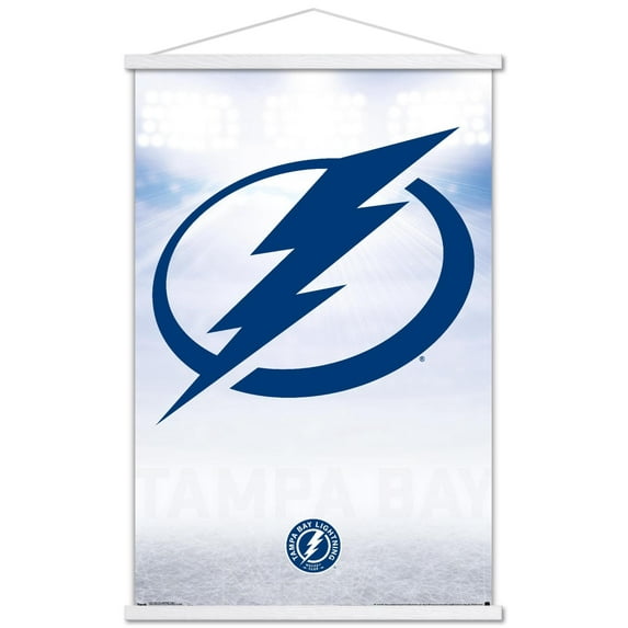 NHL Tampa Bay Lightning - Logo 17 Wall Poster with Wooden Magnetic Frame, 22.375" x 34"