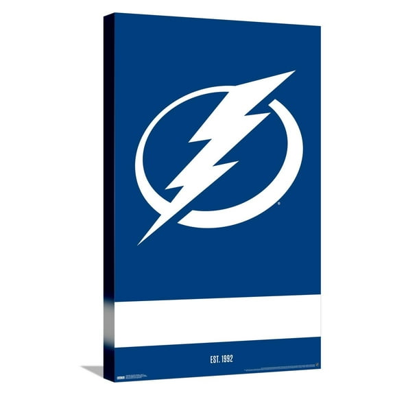 NHL Tampa Bay Lightning - Logo 21 Canvas Wall Poster, 14.725" x 22.375"