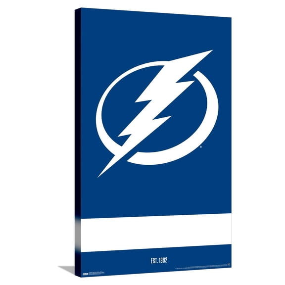 NHL Tampa Bay Lightning - Logo 21 Canvas Wall Poster, 22.375" x 34"