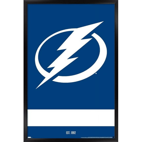 NHL Tampa Bay Lightning - Logo 21 Wall Poster, 14.725" x 22.375", Framed