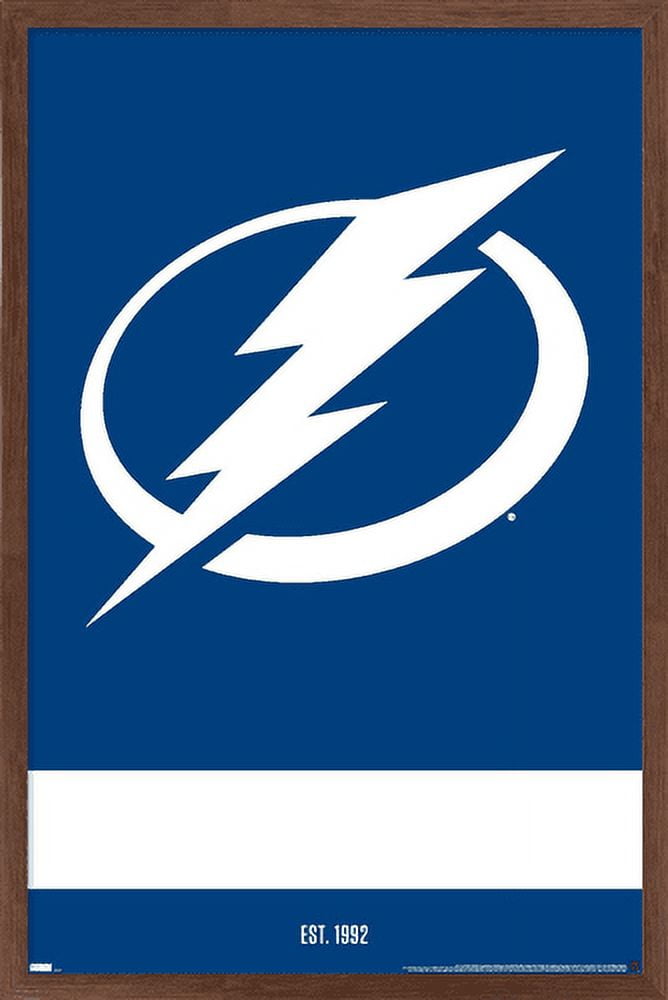 NHL Tampa Bay Lightning - Logo 21 Wall Poster, 22.375" x 34", Framed