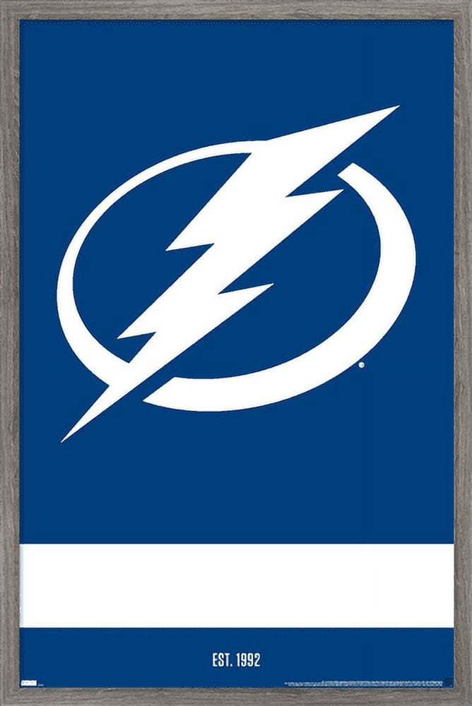 NHL Tampa Bay Lightning - Logo 21 Wall Poster, 22.375" x 34", Framed