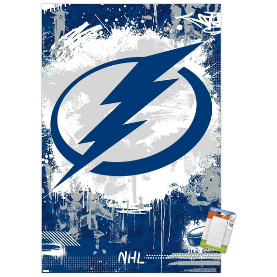 NHL Tampa Bay Lightning - Maximalist Logo 23 Wall Poster, 14.725" x 22.375"