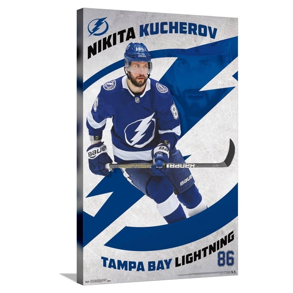 NHL Tampa Bay Lightning - Nikita Kucherov 19 Canvas Wall Poster, 22.375" x 34"