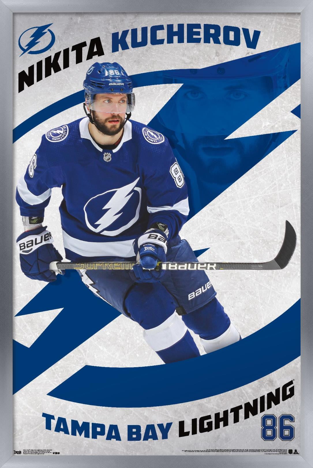 NHL Tampa Bay Lightning - Nikita Kucherov 19 Wall Poster, 22.375" x 34" Framed