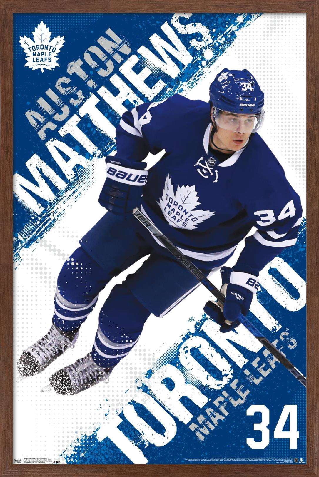 NHL Toronto Maple Leafs - Austin Matthews 16 Wall Poster, 14.725" x 22.375", Framed