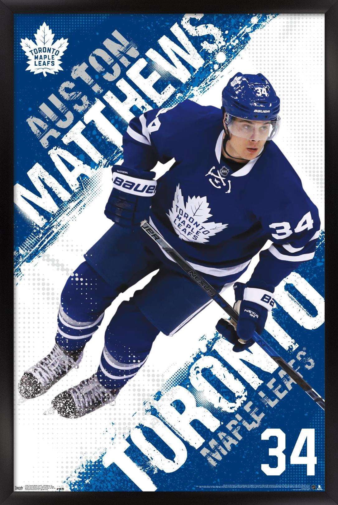 NHL Toronto Maple Leafs - Austin Matthews 16 Wall Poster, 14.725" x 22.375", Framed