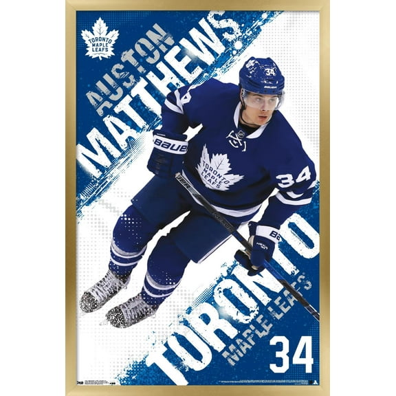 NHL Toronto Maple Leafs - Austin Matthews 16 Wall Poster, 22.375" x 34", Framed