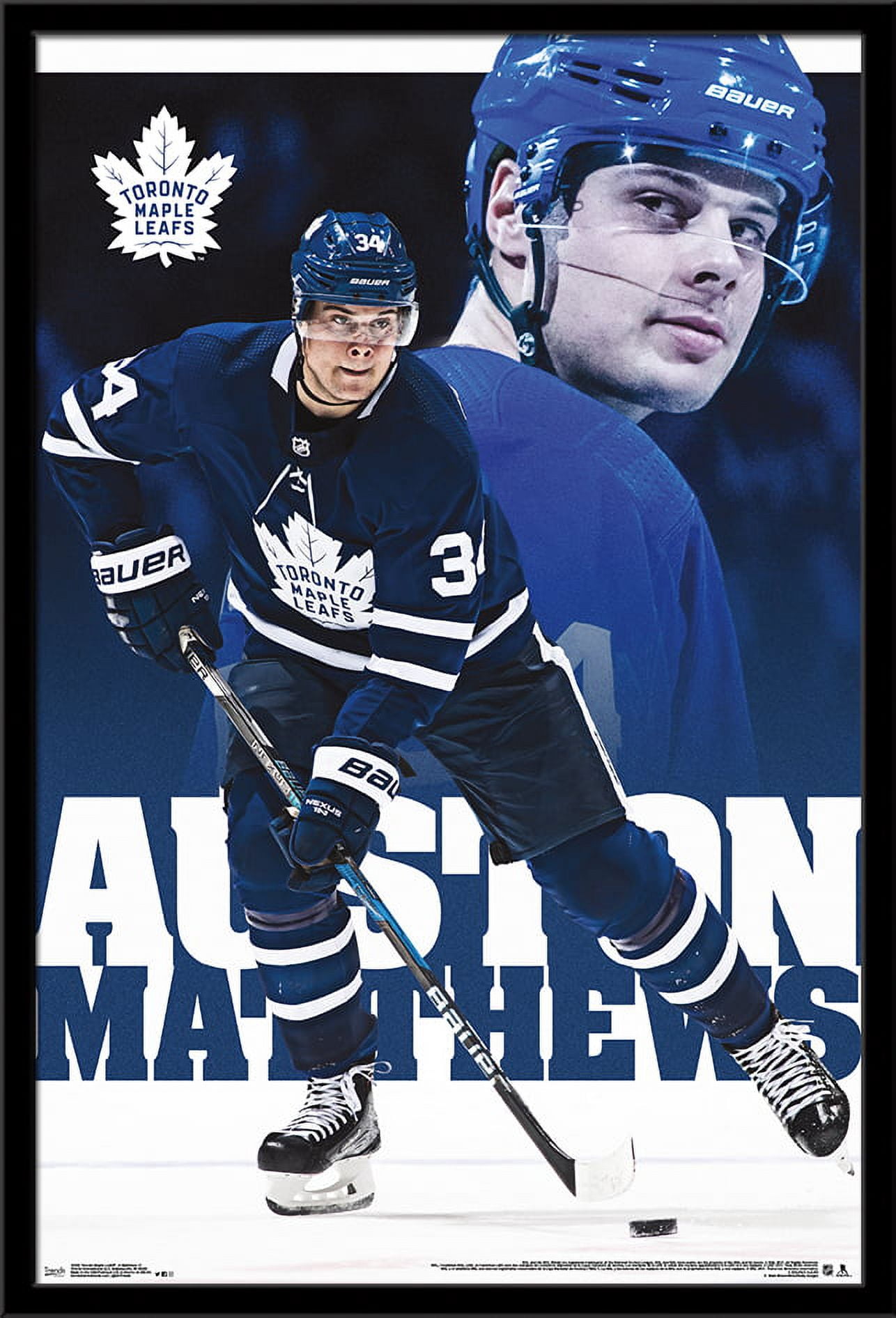 NHL Toronto Maple Leafs - Austin Matthews 17 Wall Poster, 22.375" x 34", Framed
