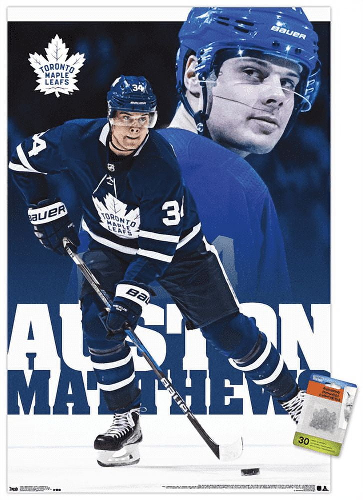 NHL Toronto Maple Leafs - Austin Matthews 17 Wall Poster with Push Pins, 22.375" x 34"