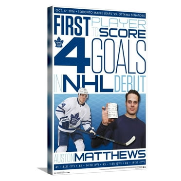 NHL Toronto Maple Leafs - Auston Matthews History Canvas Wall Poster, 14.725" x 22.375"