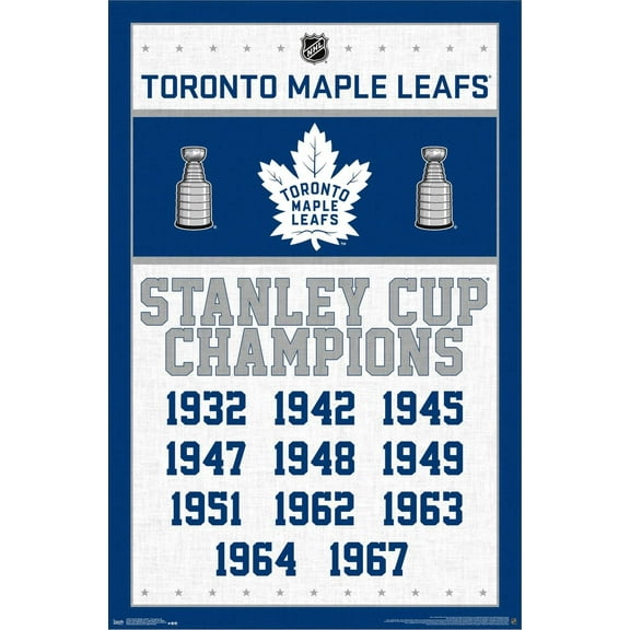 NHL Toronto Maple Leafs - Champions 16 Canvas Wall Poster, 14.725" x 22.375"