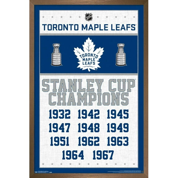 NHL Toronto Maple Leafs - Champions 16 Wall Poster, 14.725" x 22.375", Framed