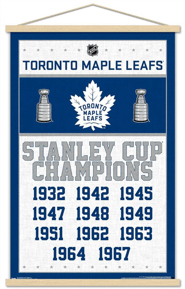 NHL Toronto Maple Leafs - Champions 16 Wall Poster with Wooden Magnetic Frame, 22.375" x 34"