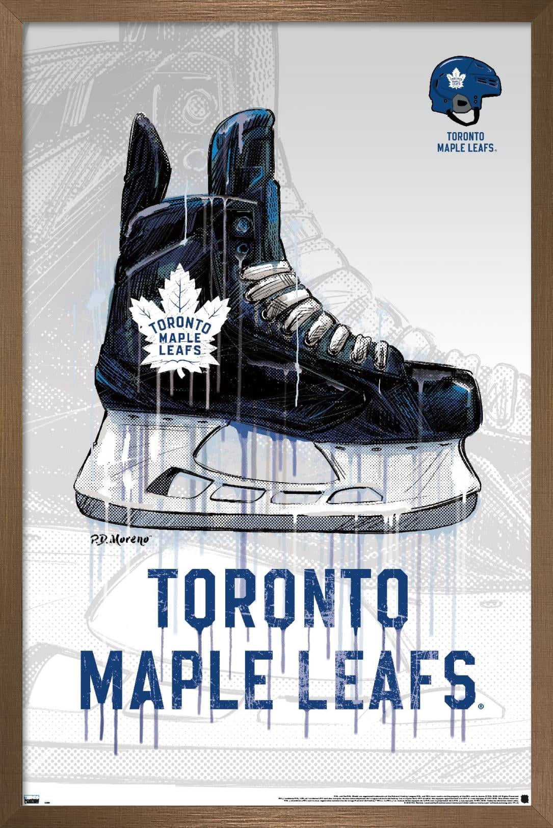 NHL Toronto Maple Leafs - Drip Skate 20 Wall Poster, 22.375" x 34", Framed