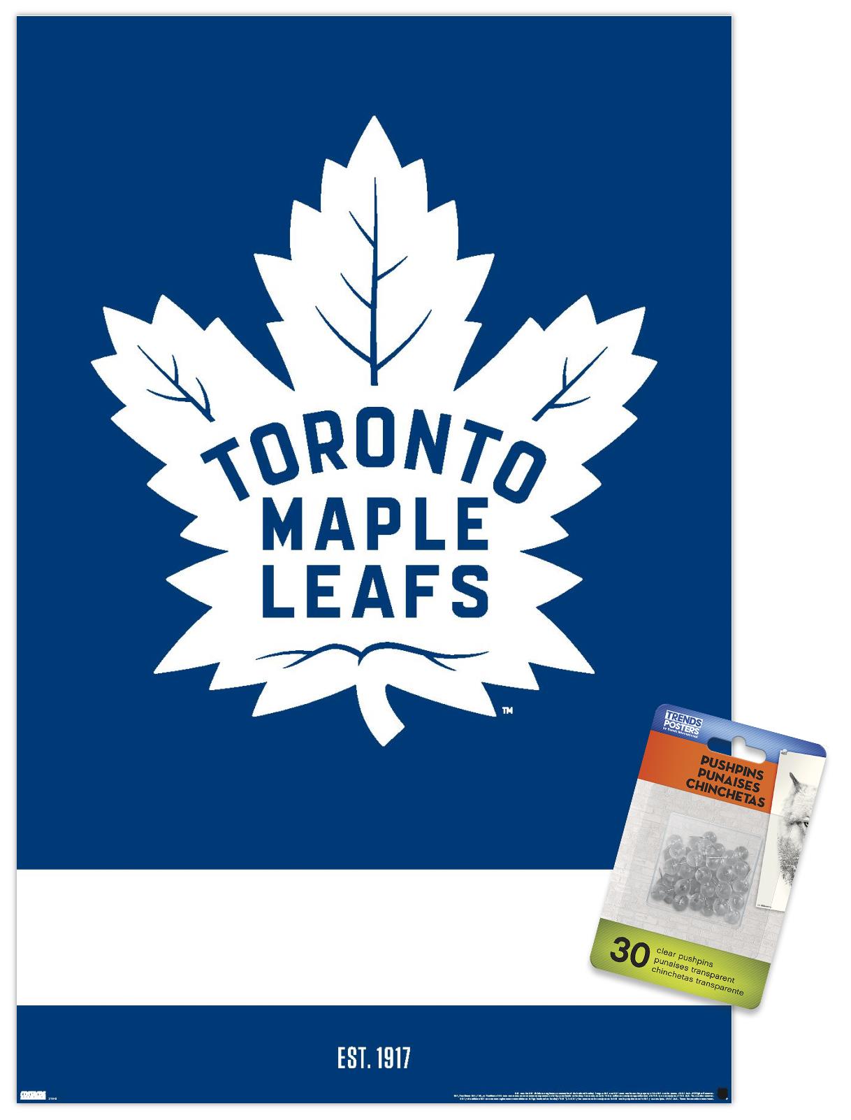 NHL Toronto Maple Leafs - Logo 21 Wall Poster with Pushpins, 14.725" x 22.375"
