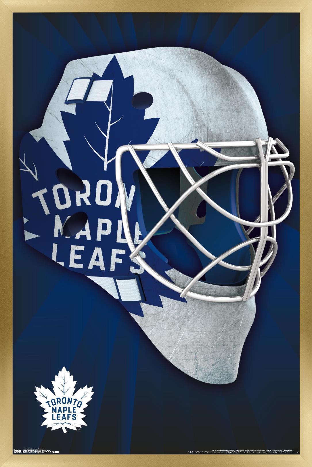 NHL Toronto Maple Leafs - Mask 16 Wall Poster, 14.725" x 22.375", Framed