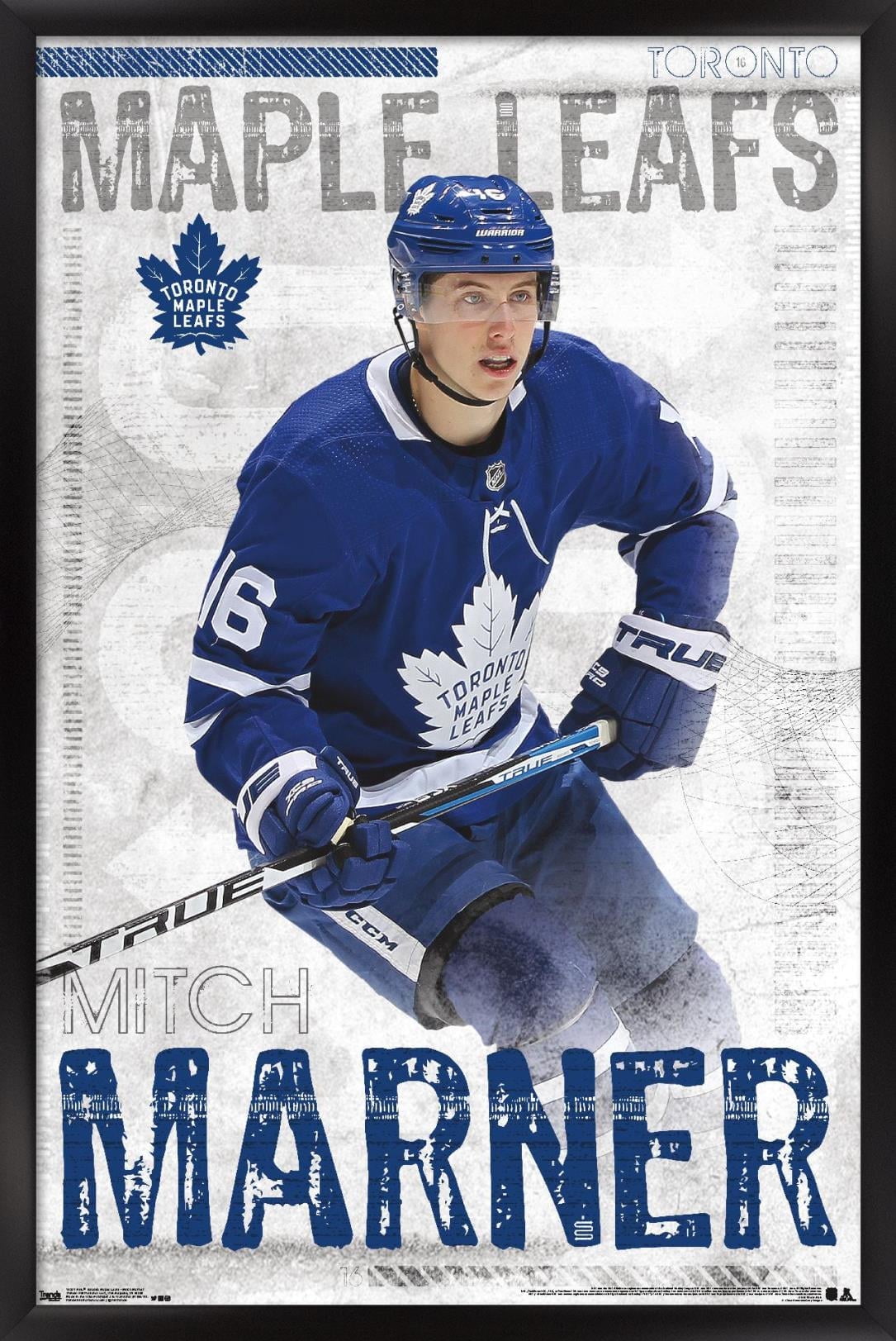 NHL Toronto Maple Leafs - Mitch Marner 19 Wall Poster, 14.725" x 22.375", Framed