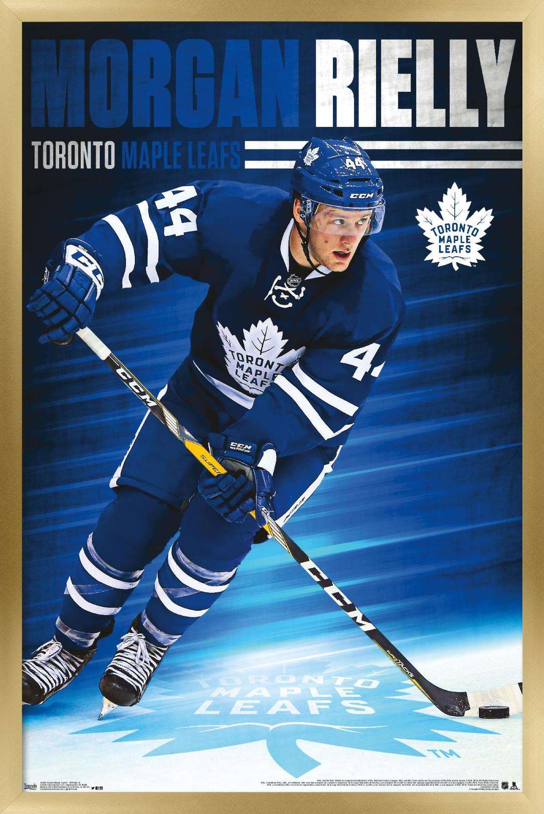 NHL Toronto Maple Leafs - Morgan Rielly 16 Wall Poster, 22.375" x 34", Framed