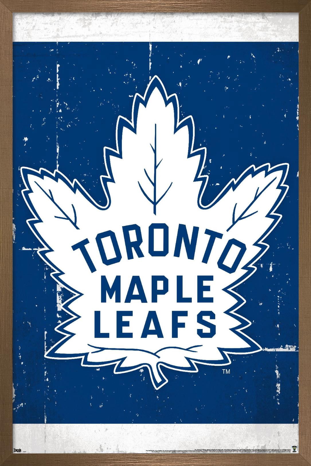 NHL Toronto Maple Leafs - Retro Logo 16 Wall Poster, 14.725" x 22.375", Framed