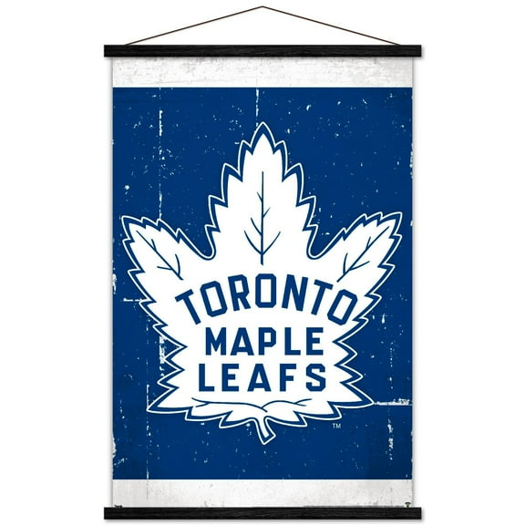 NHL Toronto Maple Leafs - Retro Logo 16 Wall Poster with Wooden Magnetic Frame, 22.375" x 34"