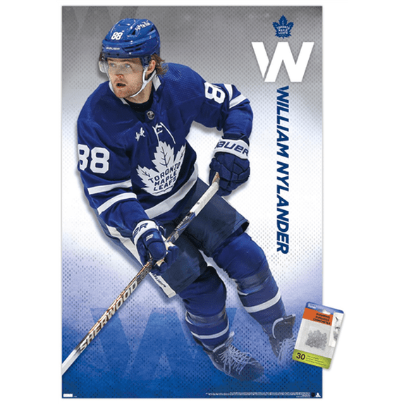 NHL Toronto Maple Leafs - William Nylander 23 Wall Poster with Push Pins, 22.375" x 34"