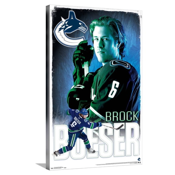 NHL Vancouver Canucks - Brock Boeser 18 Canvas Wall Poster, 22.375" x 34"