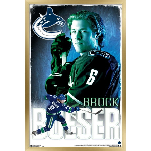 NHL Vancouver Canucks - Brock Boeser 18 Wall Poster, 14.725" x 22.375", Framed