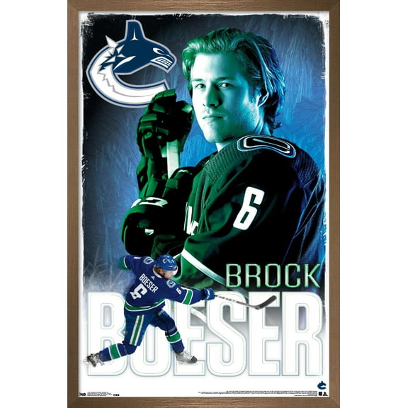NHL Vancouver Canucks - Brock Boeser 18 Wall Poster, 14.725" x 22.375", Framed
