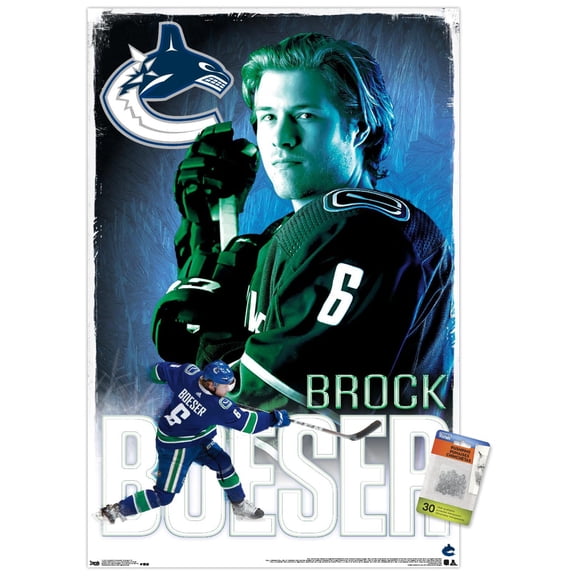 NHL Vancouver Canucks - Brock Boeser 18 Wall Poster with Push Pins, 22.375" x 34"