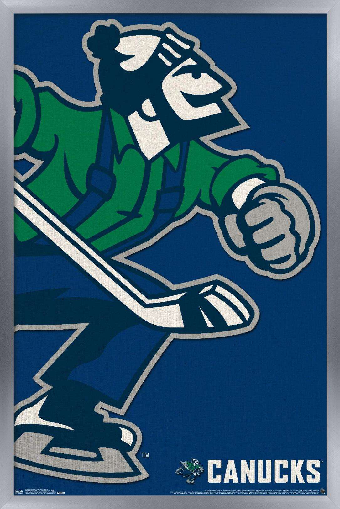 NHL Vancouver Canucks - Logo 14 Wall Poster, 14.725" x 22.375", Framed