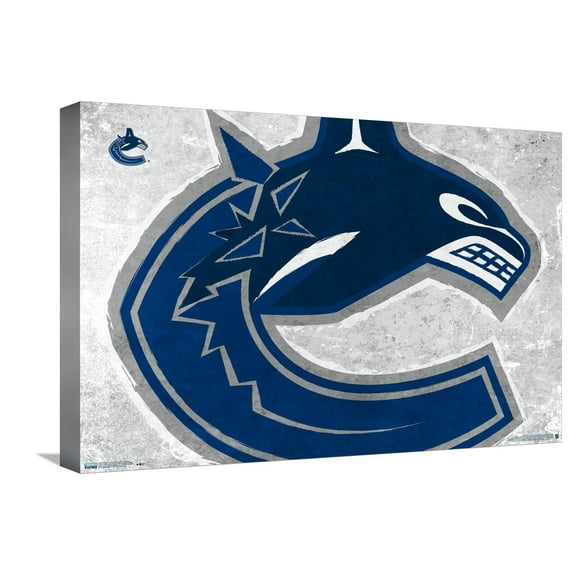NHL Vancouver Canucks - Logo 19 Canvas Wall Poster, 14.725" x 22.375"