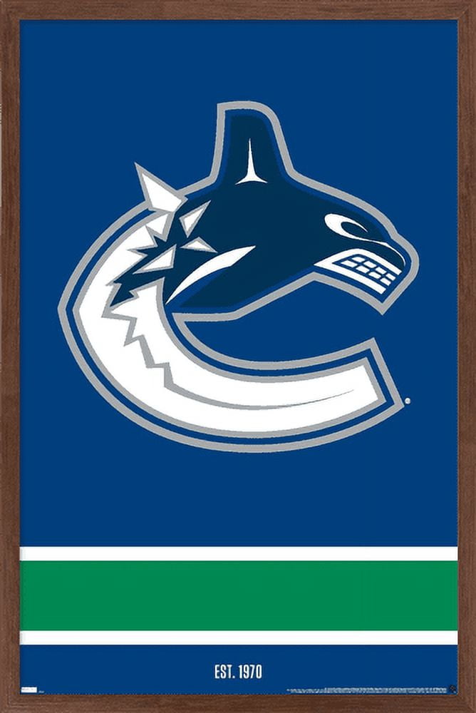 NHL Vancouver Canucks - Logo 21 Wall Poster, 22.375" x 34", Framed
