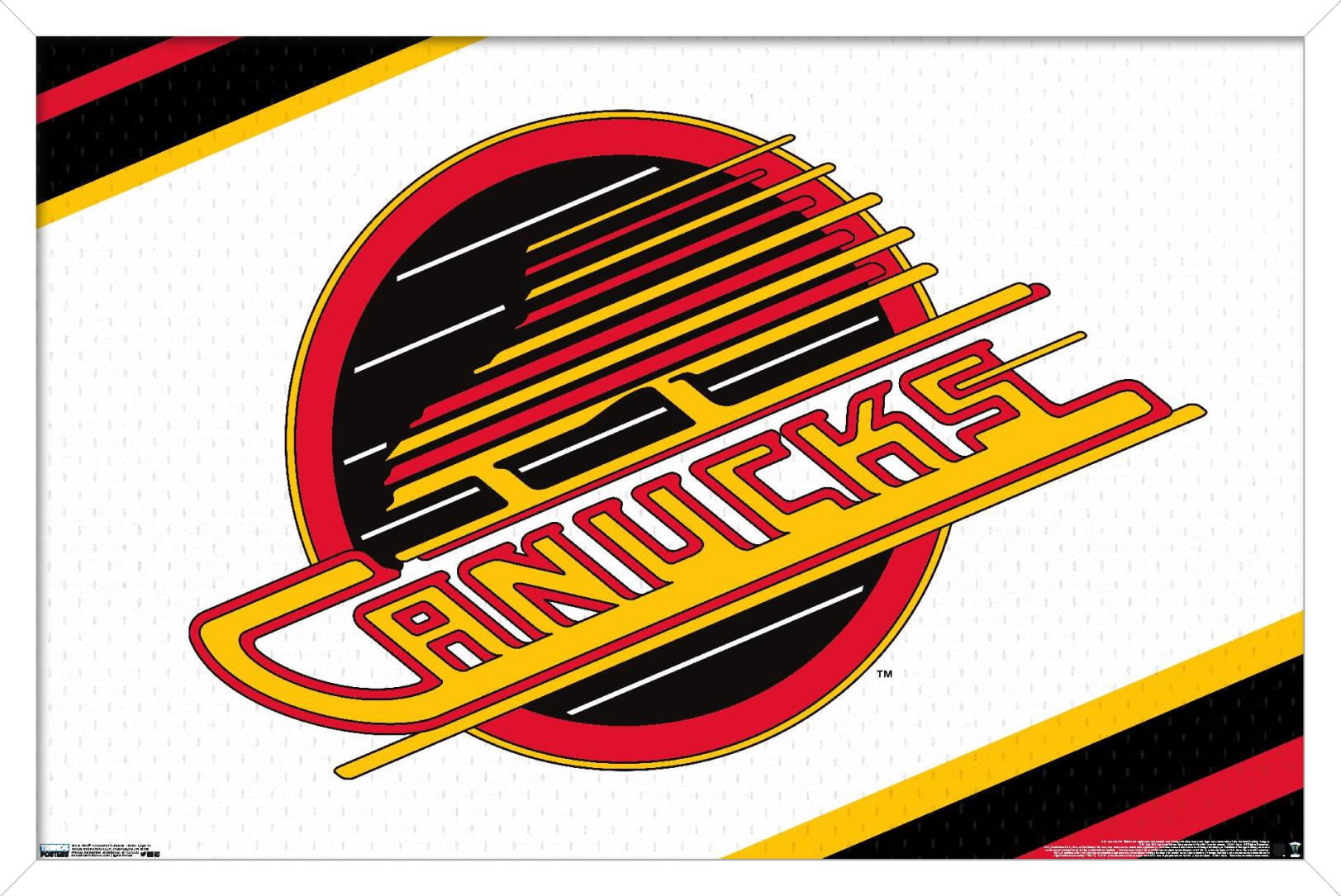 NHL Vancouver Canucks - Retro Logo 19 Wall Poster, 14.725" x 22.375" Framed