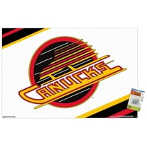 NHL Vancouver Canucks - Retro Logo 19 Wall Poster with Pushpins, 22.375" x 34"