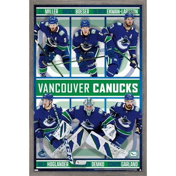 NHL Vancouver Canucks - Team 21 Wall Poster, 22.375" x 34" Framed
