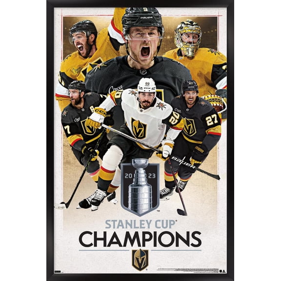 NHL Vegas Golden Knights - 2023 Stanley Cup Champions Wall Poster, 22.375" x 34" Framed