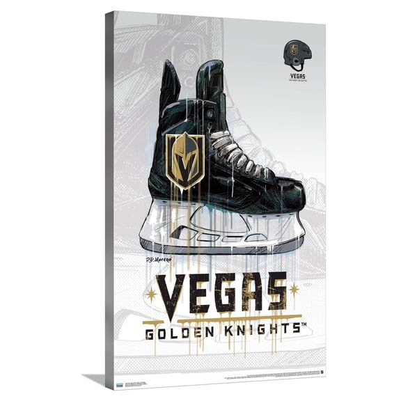 NHL Vegas Golden Knights - Drip Skate 20 Canvas Wall Poster, 22.375" x 34"