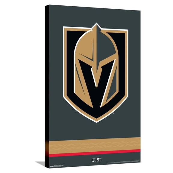 NHL Vegas Golden Knights - Logo 21 Canvas Wall Poster, 22.375" x 34"