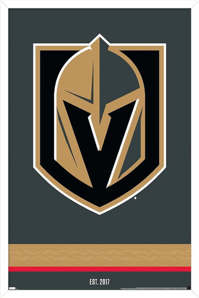 NHL Vegas Golden Knights - Logo 21 Wall Poster, 14.725" x 22.375", Framed