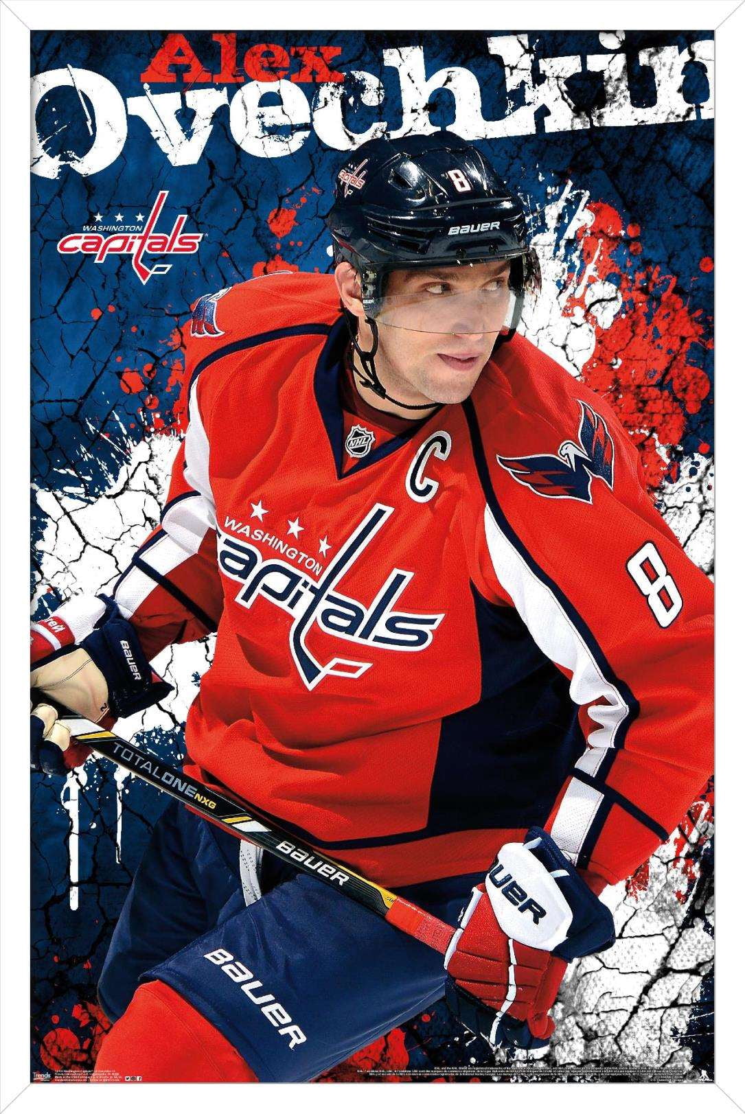 NHL Washington Capitals - Alex Ovechkin 13 Wall Poster, 14.725" x 22.375", Framed